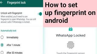 How to set up fingerprint on android