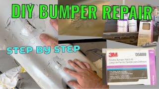 PLASTIC BUMPER REPAIR | STEP BY STEP BUMPER REPAIR | 3M PATCH | 3M PLASTIC REPAIR