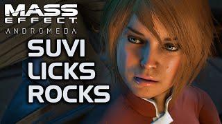 Mass Effect Andromeda - Suvi's Obsession with Licking Rocks & Eating Alien Flora (All Conversations)