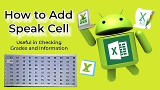 How to Add Speak Cell || Microsoft Excel || Speak Cell
