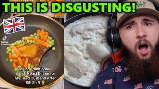 American Reacts to Weird British Food TikTok's! *please use seasoning*