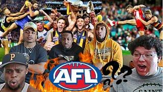 AMERICAN FOOTBALL PLAYERS REACT TO "What is AFL? Aussie Rules Explained"