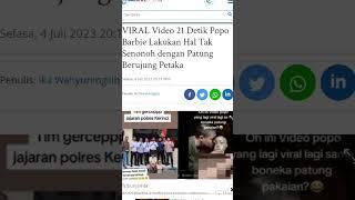 VIRAL Video 21 Detik Popo Barbie Lakukan Hal Tak Senonoh dengan Patung Berujung Petaka