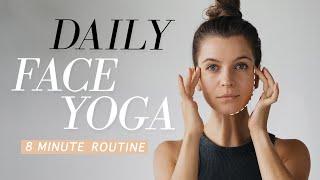 Daily Face Yoga | Face Sculpting Massage for every day | 8 Min. to Radiant Skin & Natural Glow
