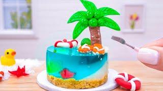 Yummy Miniature Jelly Decorating Idea for Summer  Coolest Miniature Ocean Jello Cake Recipe