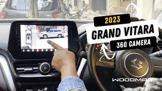 Grand Vitara Android Stereo with Piano Finish Frame | Woodman 360 Bird View System Review | 2023