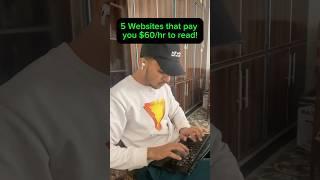 5 Websites That Pay You 60$/hr To Read! #earnmoneyonline #earningwebsite