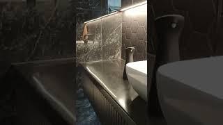 black interior design / интерьер санузла в черном цвете