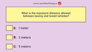 Indian Driving Licence Test Questions & Answers - Set 1/12 | RTO Exam | Learner's License