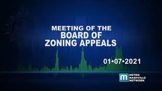 01/07/21 Board of Zoning Appeals