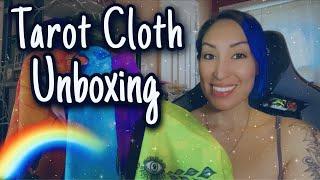 Tarot Cloth Unboxing for my Kickstarter  | Colorful Altar Cloths