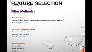 Feature Selection using Filter Methods - Tutorial 1