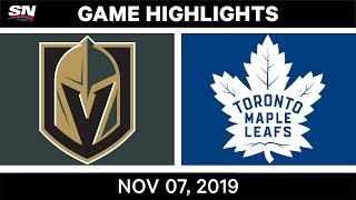 NHL Highlights | Golden Knights vs. Maple Leafs – Nov. 07, 2019