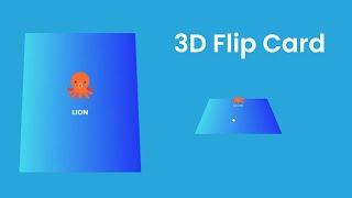 How To Make 3d Flip Card Using html and css | Coding Karunadu