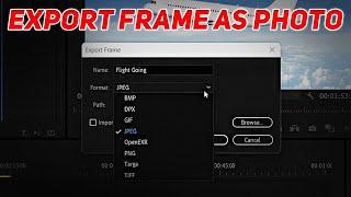 How To Take SCREENSHOT/Export Frame in Premiere Pro?