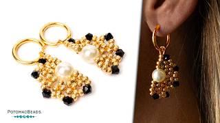 Profile Earrings - DIY Jewelry Making Tutorial by PotomacBeads