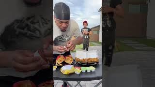 Rock paper scissors food challenge  #shorts