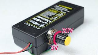 Turn any fixed voltage adapter to variable voltage output (3v - 25v)