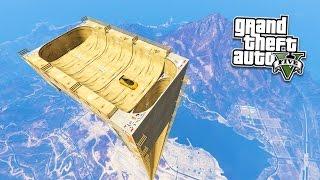 GTA 5 Mods EXTREME VERTICAL RAMP!!! GTA 5 Mega Ramp Mod Gameplay! (GTA 5 Mods Gameplay)