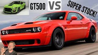 2020 Challenger Super Stock(807 HP) VS 2020 GT500 - Mustang Still Wins