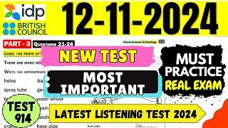 IELTS Listening Practice Test 2024 with Answers | 12.11.2024 | Test No - 914