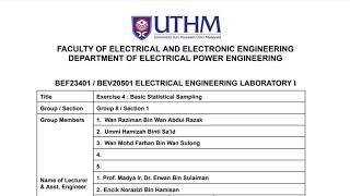 Exercise 4 Demonstrations Video, Group 8 Section 1, EEL 1, Sem 1 21/22