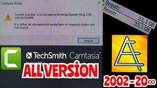 Camtasia Studio It is either an unsupported media type or required codecs are not found. Solutıon