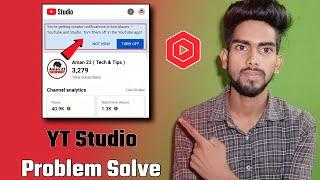 You're getting creator notifications in two places YouTube and Studio | Yt Studio Problem @ManojDey