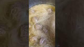 MISUA WITH MEATBALLS #satisfying #asmrsounds #asmr #kitchenomica #shorts