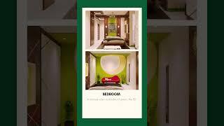 Green Bedroom 3D Rendering