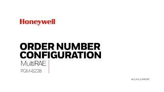 Order Number Configuration MultiRAE (PGM-6228)