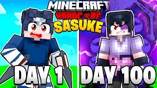 I Survived 100 Days as SASUKE UCHIHA in Naruto Minecraft!