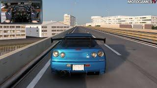 Assetto Corsa - Nissan Skyline R34 Midnight Wanderer at Shutoko | Moza DD R9 Gameplay