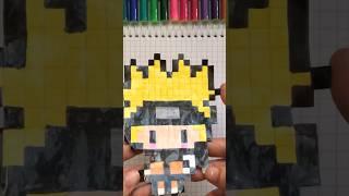 Pixel Art - How To Draw Naruto #pixelart #naruto #anime #shorts #drawing #asmr #art #pixeling #cute