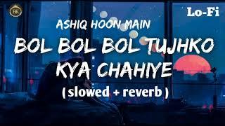 Bol Bol tujhko kya chahiye-(slowed-reverb) |aashiq hoon main full song | new lofi songs | shahrukh k