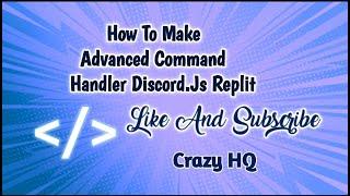 How To Make Advanced Handler Discord.js replit | Crazy HQ