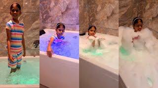 #Tiyakutty #1sttime trying #bubblebath #TheGrandCliffResortMunnar #Jacuzzi