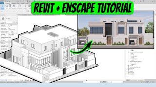 Enscape for Revit Tutorial | Exterior Rendering | Sunny and Overcast