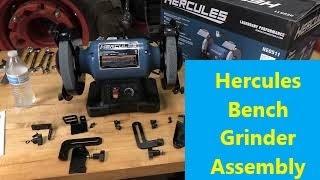 Hercules 8 in  Bench Grinder Variable Speed Assembly, Review, and Use w Dr  Joe