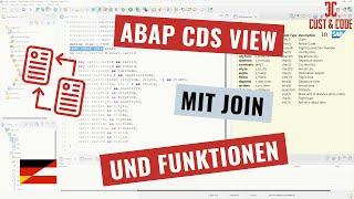 ABAP CDS View erstellen - mit Join und Funktionen [deutsch]