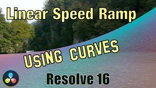 Davinci Resolve Linear Speed Ramp using Curves