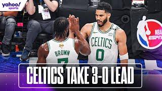  JAYSON TATUM & JAYLEN BROWN lead CELTICS to Game 3 win, Mavs' LUKA DONCIC fouls out | Yahoo Sports