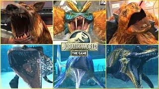 ALL CENOZOIC & ALL AQUATIC SPECIAL ATTACK ANIMATION | Jurassic World The Game