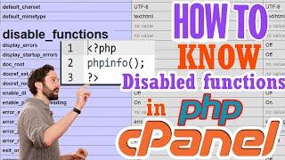 How to know all PHP disabled functions in cPanel [Step by Step] ️