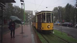 Italy, Milan, tram 5 ride from V.le Testi V.le Ca' Granda to Ospedale Maggiore (parco nord)