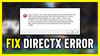 FIX EA FC 24 DirectX Function Error DXGI ERROR DEVICE REMOVED/ACCESS DENIED/HUNG