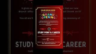 grand Opening Ceremony 2nd branch study Point Career  #spacraipur #kalibadi #raipur #shorts