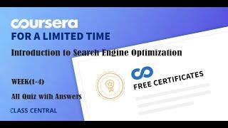 Introduction to Search Engine Optimization ,week(1-4) All Quiz with Answers.