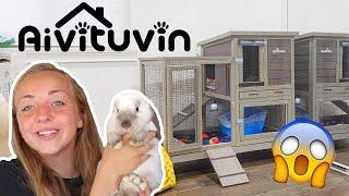 Rabbit Hutch Model #AIR10 (Unboxing, Setup,Tour) | Aivituvin Hutch Company |Julia & Olga|