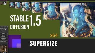 Tutorial - Increase Images 64x in Stable Diffusion 1.5 using Generative AI Upscale